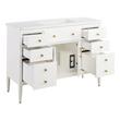 48" Tesori Narrow Mahogany Vanity and Sink - Outlet - Bright White, , large image number 2