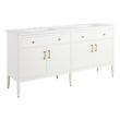 72" Tesori Narrow Mahogany Double Vanity and Sinks - Outlets - Bright White, , large image number 1