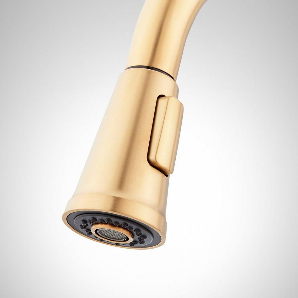 Greyfield Angular Pull-Down Kitchen Faucet - Single-Hole - Brushed Gold, , large image number 3