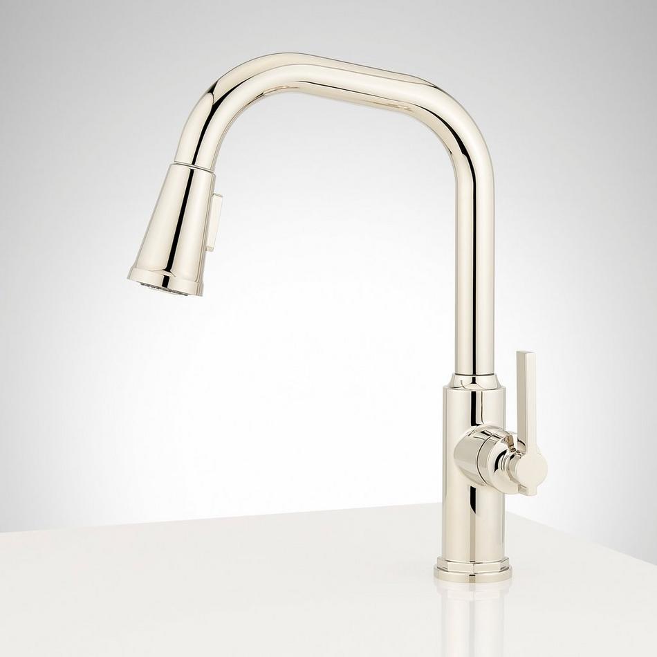 Greyfield Angular Pull-Down Kitchen Faucet - Single-Hole - Polished Nickel, , large image number 2
