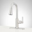 Greyfield Angular Pull-Down Kitchen Faucet - Single-Hole - Stainless Steel, , large image number 1