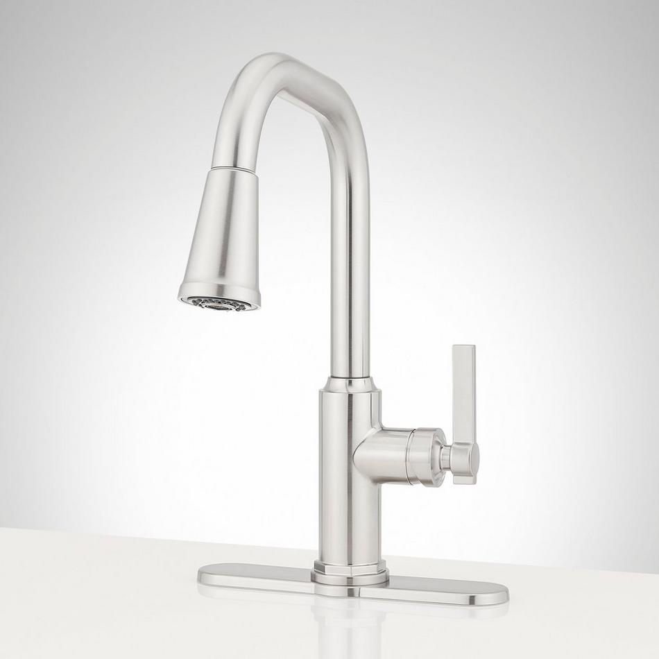Greyfield Angular Pull-Down Kitchen Faucet - Single-Hole - Stainless Steel, , large image number 1