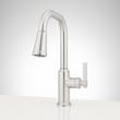 Greyfield Angular Pull-Down Kitchen Faucet - Single-Hole - Stainless Steel, , large image number 0