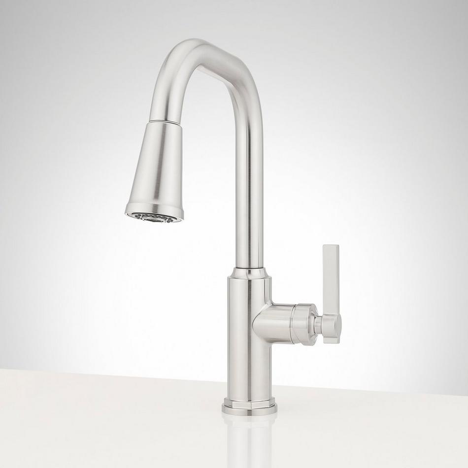 Greyfield Angular Pull-Down Kitchen Faucet - Single-Hole - Stainless Steel, , large image number 0