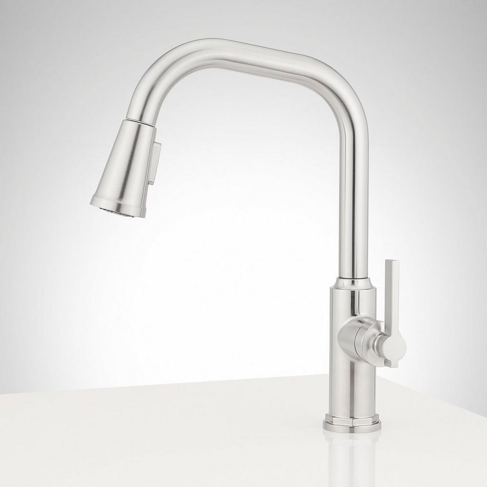 Greyfield Angular Pull-Down Kitchen Faucet - Single-Hole - Stainless Steel, , large image number 2