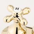 Teapot Centerset Bathroom Faucet - Cross Handles - Polished Brass, , large image number 2