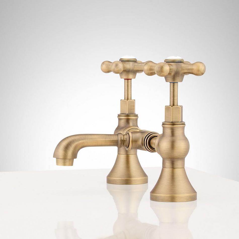 Monroe Bridge Bathroom Faucet - Cross Handles, , large image number 1