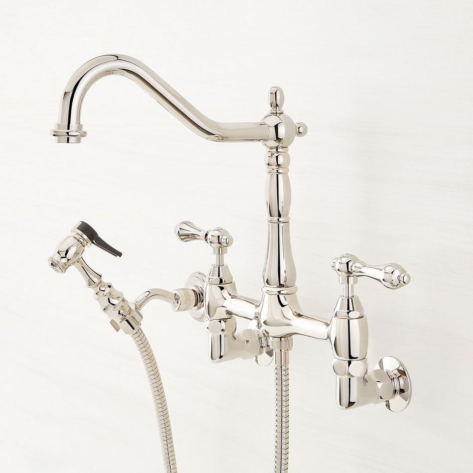 Felicity Wall-Mount Kitchen Faucet with Side Spray, , large image number 9