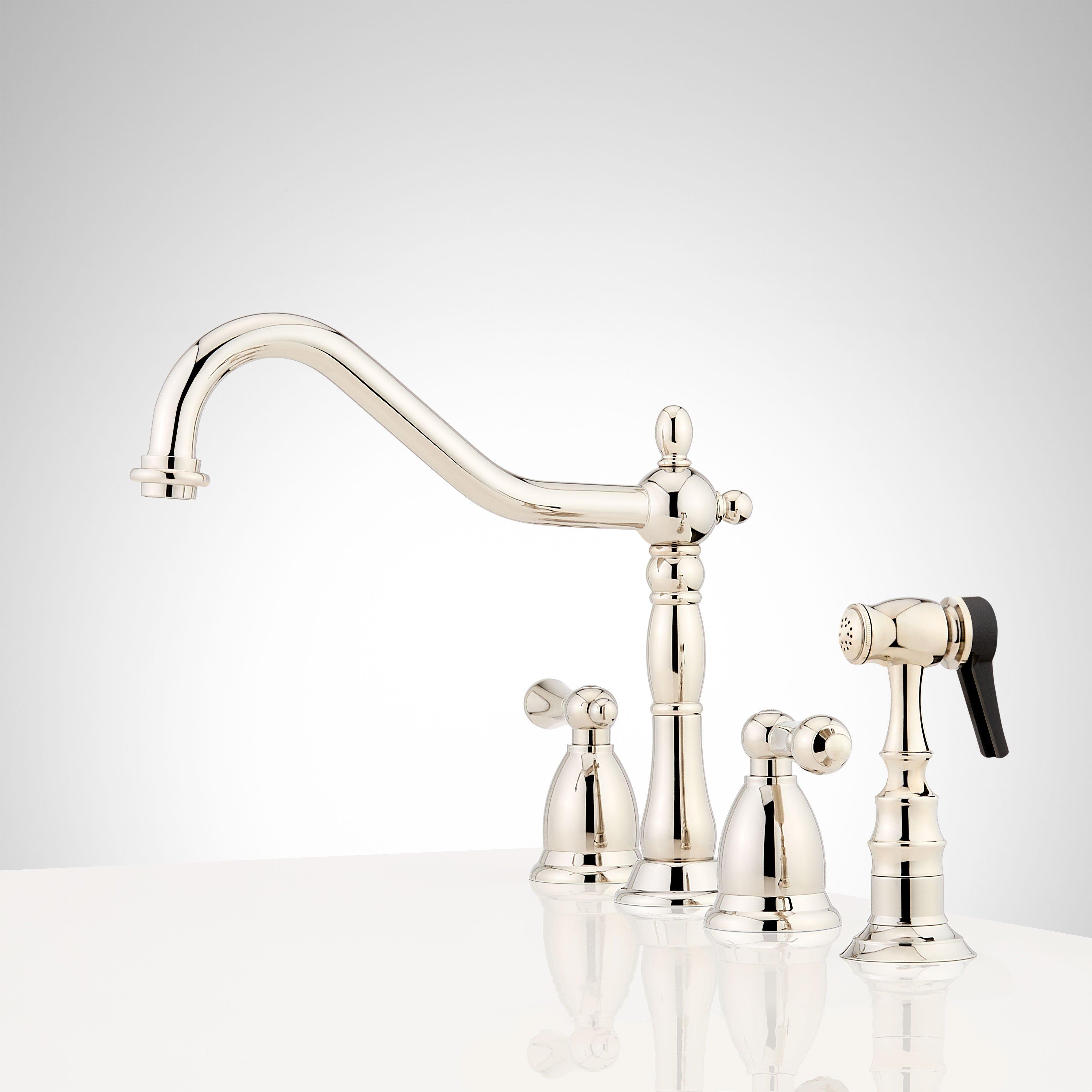 Helena Widespread Kitchen Faucet with Side Spray | Signature Hardware