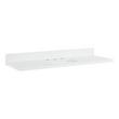 49" x 19" 3cm Narrow Quartz Vanity Top with Rectangle Undermount Sink - Widespread - Feathered White, , large image number 0