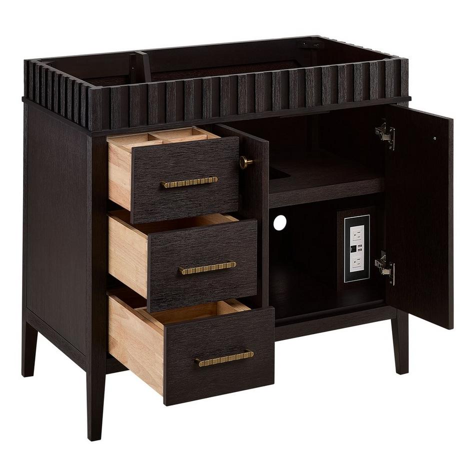 36" Rosamel Right Offset Vanity with Rectangular Undermount Sink - Outlet - Espresso Brown, , large image number 2