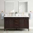 60" Rosamel Double Vanity with Rectangular Undermount Sinks - Outlets - Espresso Brown, , large image number 0