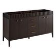 60" Rosamel Double Vanity with Rectangular Undermount Sinks - Outlets - Espresso Brown, , large image number 1