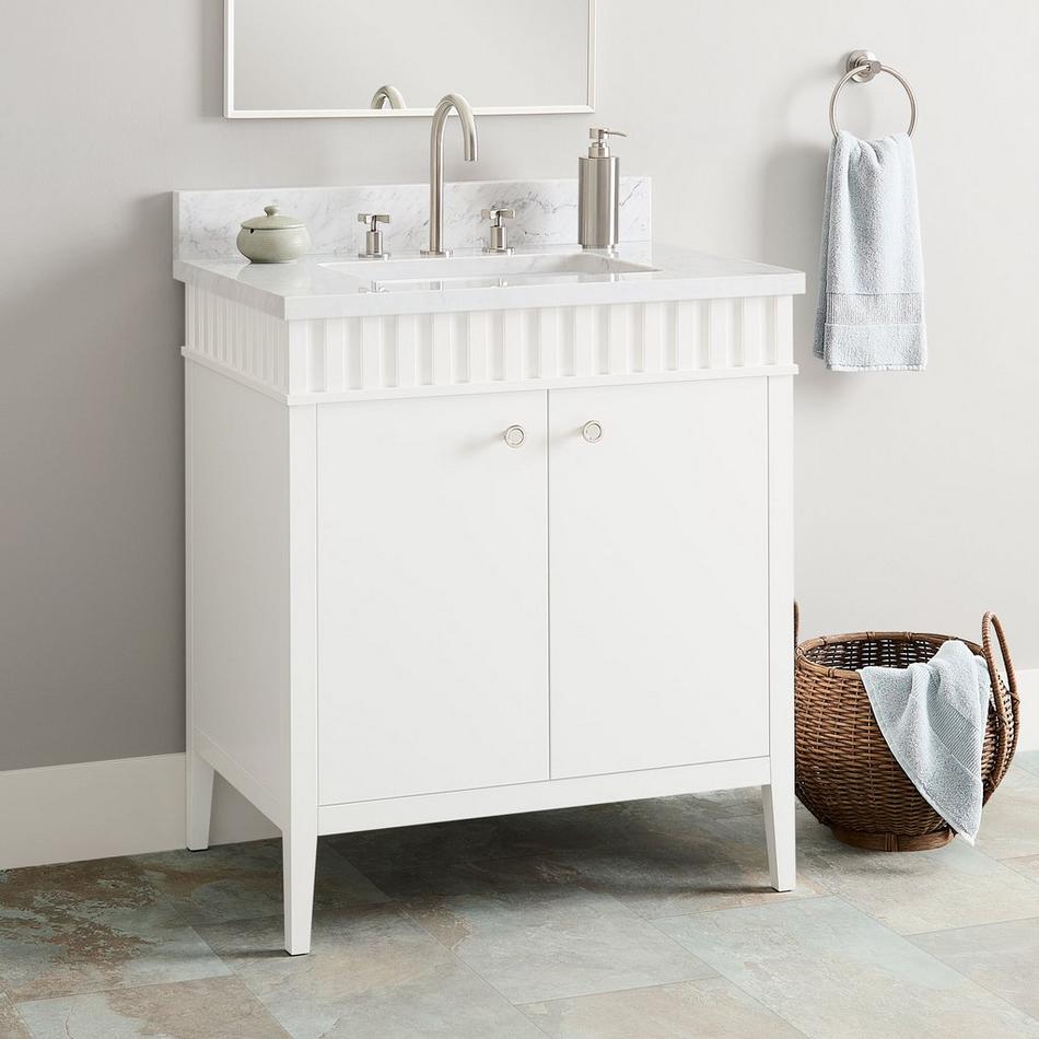 30" Rosamel Vanity with Rectangular Undermount Sink - Outlet - White, , large image number 0