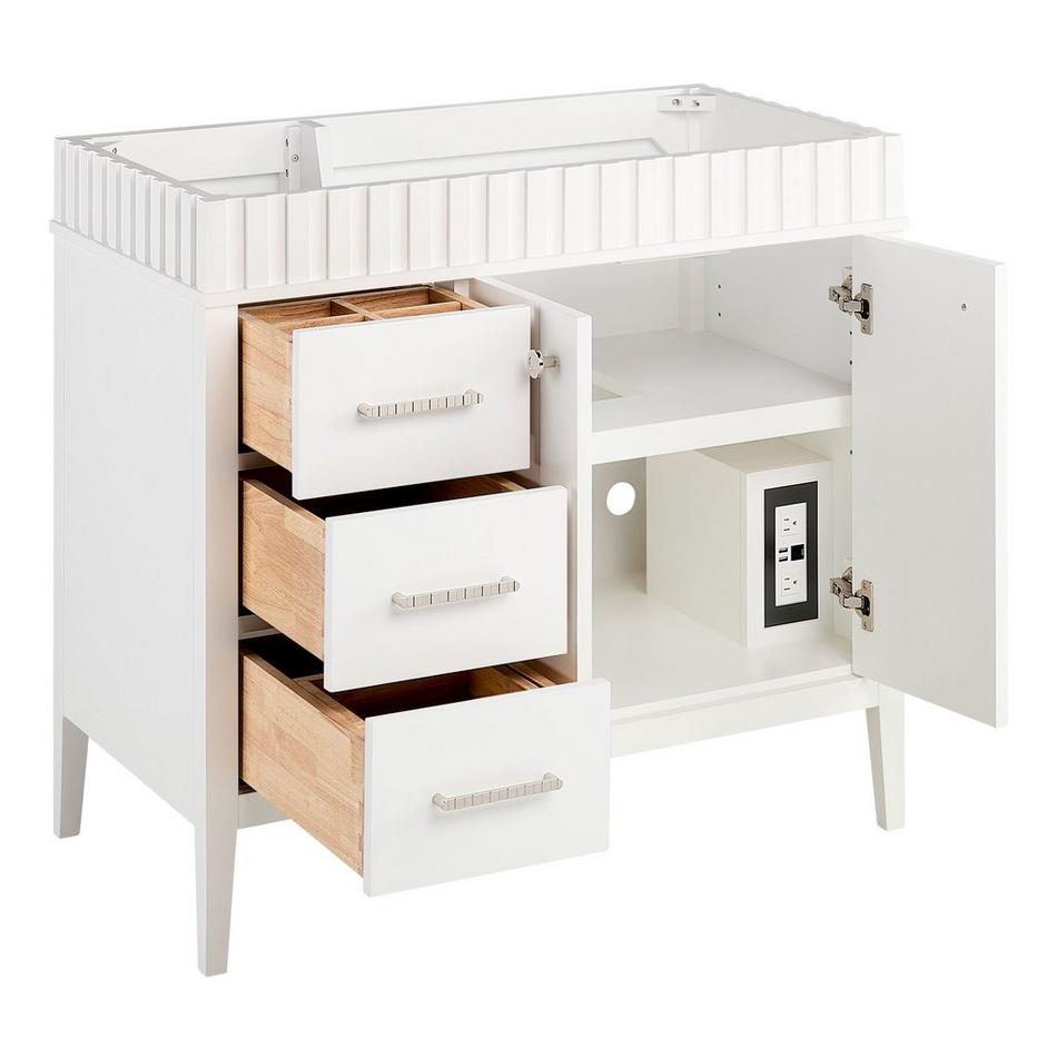 36" Rosamel Right Offset Vanity with Rectangular Undermount Sink - Outlet - White, , large image number 2