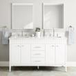 60" Rosamel Double Vanity with Rectangular Undermount Sinks - Outlets - White, , large image number 0