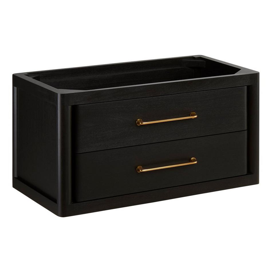 30" Orlo Narrow Wall-Mount Mahogany Vanity - Espresso Brown - Vanity Cabinet Only, , large image number 0