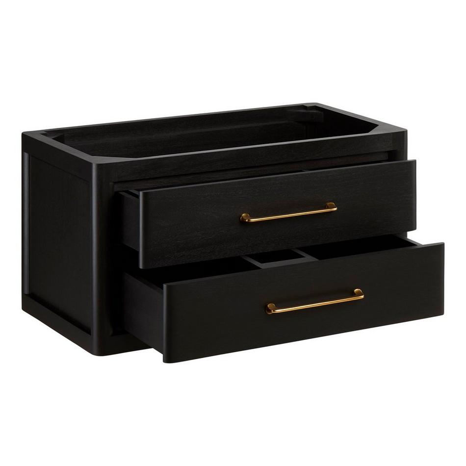 30" Orlo Narrow Wall-Mount Mahogany Vanity - Espresso Brown - Vanity Cabinet Only, , large image number 1