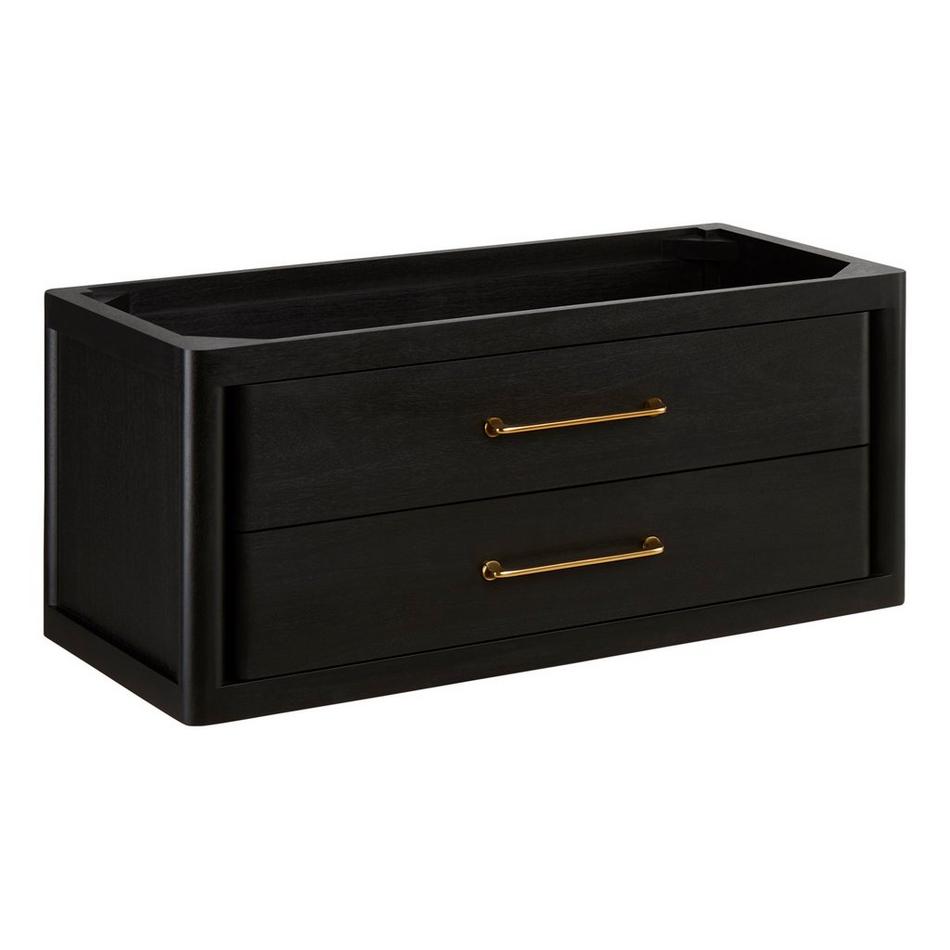 36" Orlo Narrow Wall-Mount Mahogany Vanity - Espresso Brown - Vanity Cabinet Only, , large image number 0