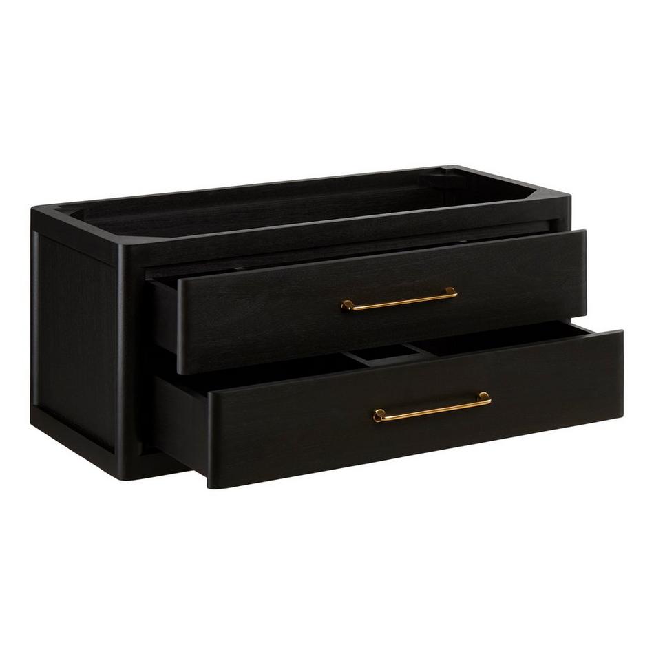 36" Orlo Narrow Wall-Mount Mahogany Vanity - Espresso Brown - Vanity Cabinet Only, , large image number 1