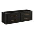 48" Orlo Narrow Wall-Mount Mahogany Vanity w Rect. Undermount Sink - Espresso Brown - Carrara - 3H, , large image number 1