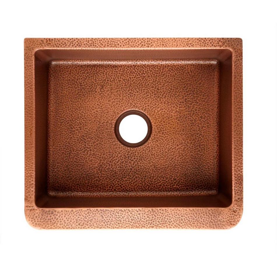 25" Fiona Hammered Copper Farmhouse Sink, , large image number 2