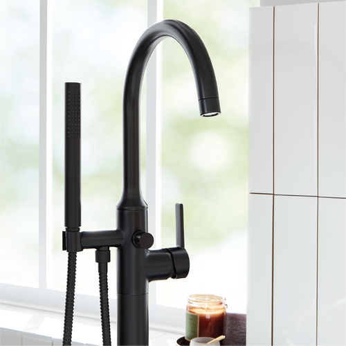 Lentz Freestanding Tub Faucet in Matte Black