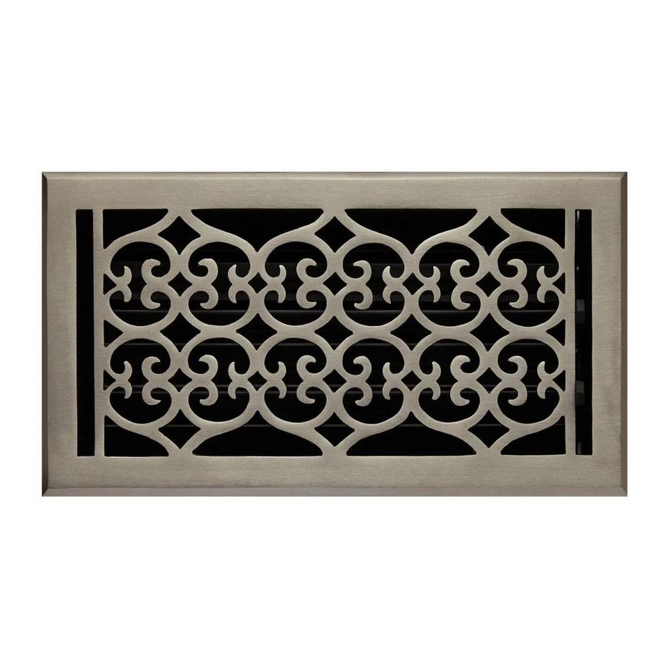 Old Victorian Solid Brass Floor Register - Oil Rubbed Bronze 6" x 8" (6-5/8" x 9-1/8" Overall), , large image number 3