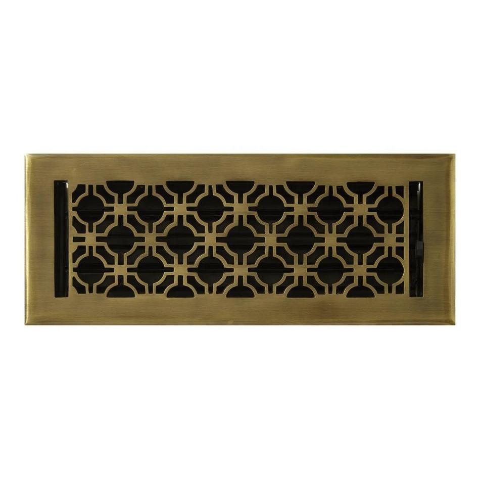 Geometric Solid Brass Floor Register, , large image number 3