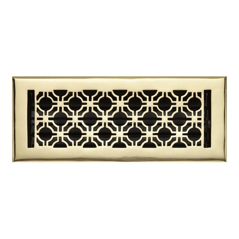 Geometric Solid Brass Floor Register, , large image number 4