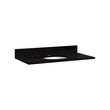 37" x 19" 2cm Narrow Granite Vanity Top for Undermount Sink- Absolute Black - White Porcelain Sink, , large image number 0