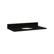 37"x19" 2cm Narrow Granite Vanity Top for Undermount Sink-8" Faucet Holes-Absolute Black-White Sink, , large image number 2