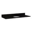 49" x 19" 2cm Narrow Granite Top for Undermount Sink - Single Hole - Absolute Black - White Sink, , large image number 2