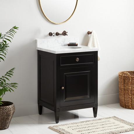 24" Hawkins Mahogany Vanity for Undermount Sink - Black