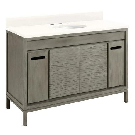 48" Becker Teak Vanity for Undermount Sink - Gray Wash