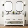 60" Robertson Double Vanity for Undermount Sinks - Bright White, , large image number 0