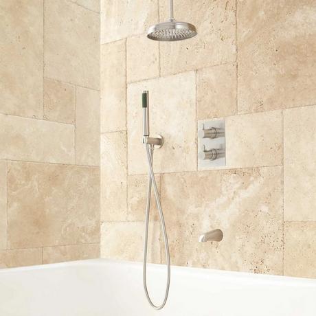 Hinson Tub and Rainfall Shower System with Hand Shower