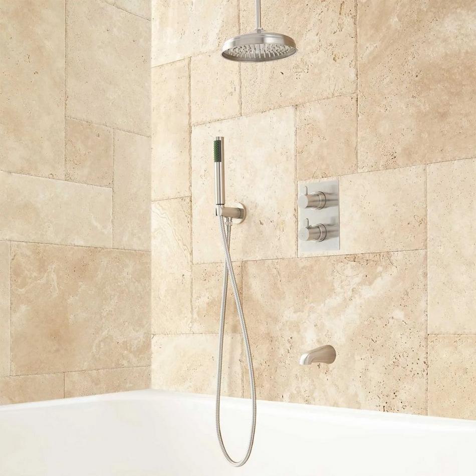 Hinson Tub and Rainfall Shower System with Hand Shower, , large image number 0