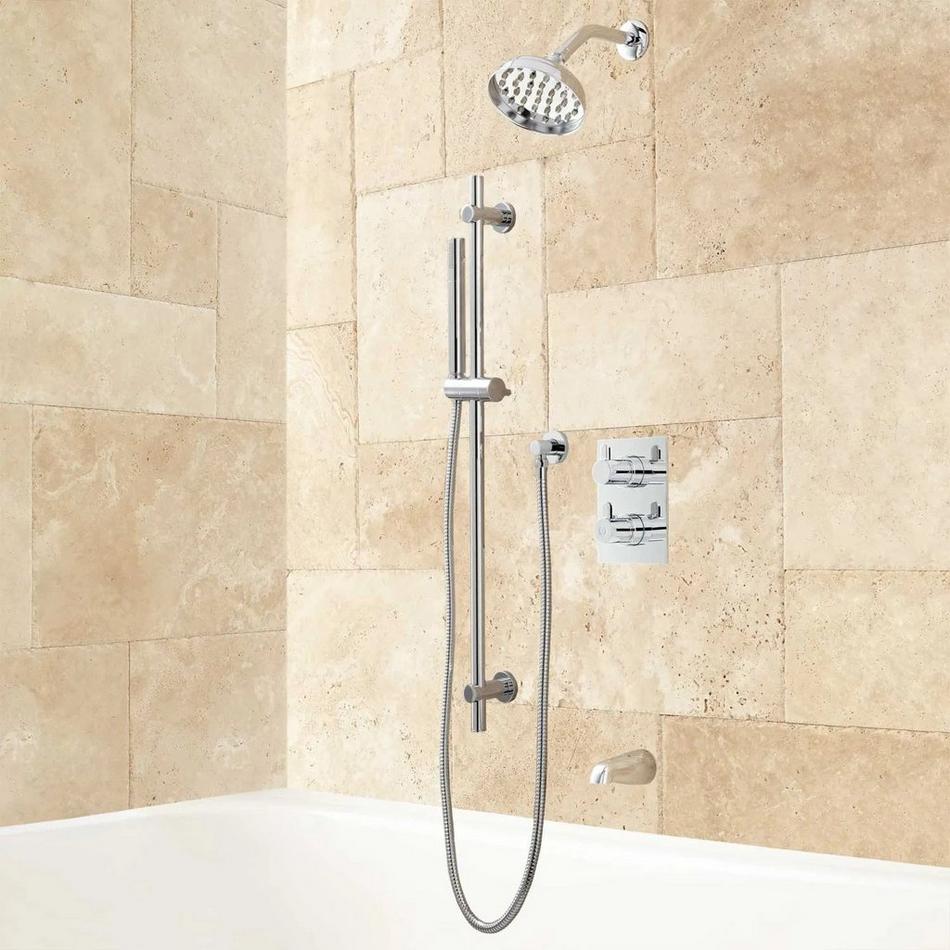 Hinson Tub and Shower System with Hand Shower - Chrome, , large image number 0