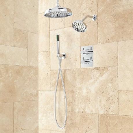Hinson Dual Shower Head Shower System with Hand Shower