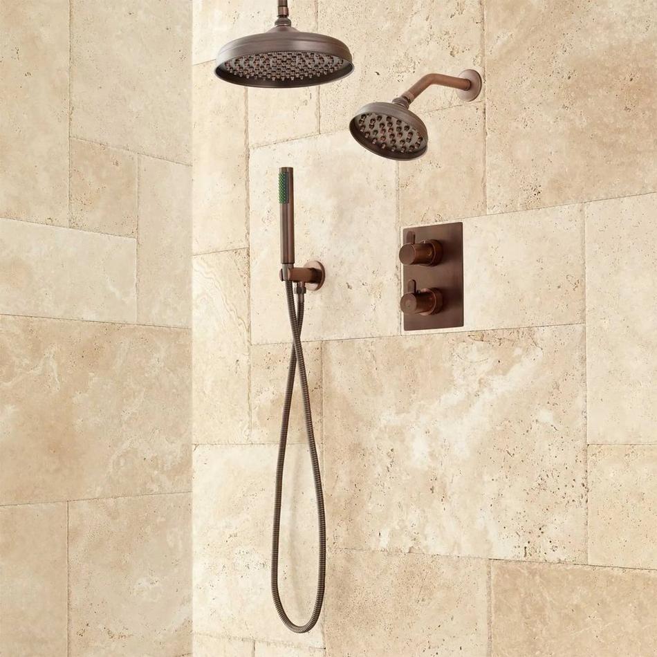 Hinson Dual Shower Head Shower System with Hand Shower, , large image number 0