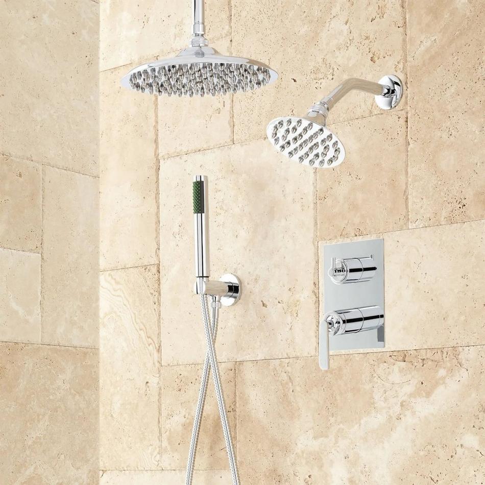 Trimble Shower System- 10" Rainfall, Wall Shower, Hand Shower- Oil Rubbed Bronze, , large image number 1