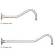 Contemporary Hook-Shaped Shower Arm with Welded Flange, , large image number 3