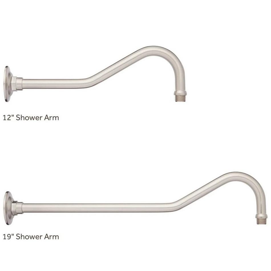 Contemporary Hook-Shaped Shower Arm with Welded Flange, , large image number 3