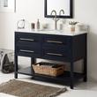 48" Robertson Mahogany Console Vanity for Rectangular Undermount Sink - Midnight Navy Blue, , large image number 2