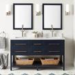 60" Robertson Mahogany Console Double Vanity for Rectangular Undermount Sinks - Midnight Navy Blue, , large image number 2