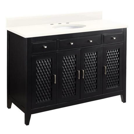 48" Thorton Mahogany Vanity for Undermount Sink - Black