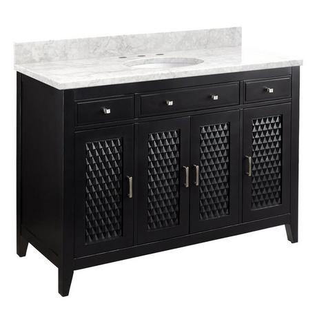48" Thorton Mahogany Vanity for Undermount Sink - Black