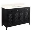 48" Thorton Mahogany Vanity - BN Hardware - Black - Arctic White 1 Hole, White RUM Sink, , large image number 0