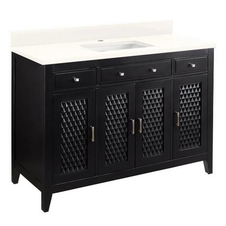 48" Thorton Mahogany Vanity for Rectangular Undermount Sink - Black